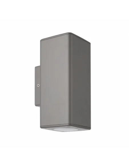 Aplique Exterior Yopol 2xgu10 Gris Ip54 127261028 Fabrilamp