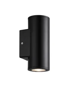 Aplique Exterior Yopol 2xgu10 Negro Ip54 127261109 Fabrilamp