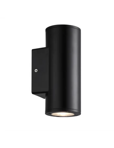 Aplique Exterior Yopol 2xgu10 Negro Ip54 127261109 Fabrilamp