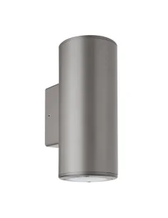 Aplique Exterior Yopol 2xgu10 Gris Cilindro Ip54 127261128 Fabrilamp